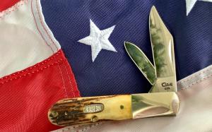 Case XX 1999, 1 Dot Barlow Knife w/ Great Stag Handles -Mdl# 52009 1/2 SSP -M/NM