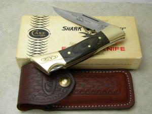 Case XX SS USA 3 Dot P197-SSP Wood Shark Tooth Lockback Knife in Box