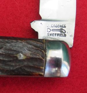 J. Crookes HEART & PISTOL Jig Bone Handled Pruning Knife..........................(930)