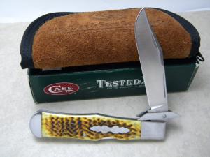Rare Case XX USA 2007 Antique Bone TB61 SS Tony Bose Coke Bottle Knife