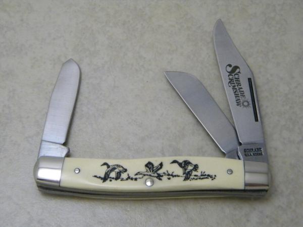 Schrade USA SC505 Scrimshaw Stockman Knife Schrade USA SC505 Scrimshaw Stockman Knife
