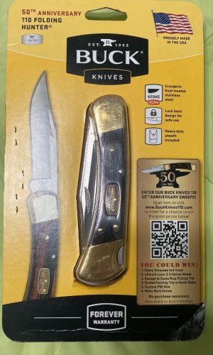 Buck 110 Folding Hunter 50th Anniversary Edition NOS NIP