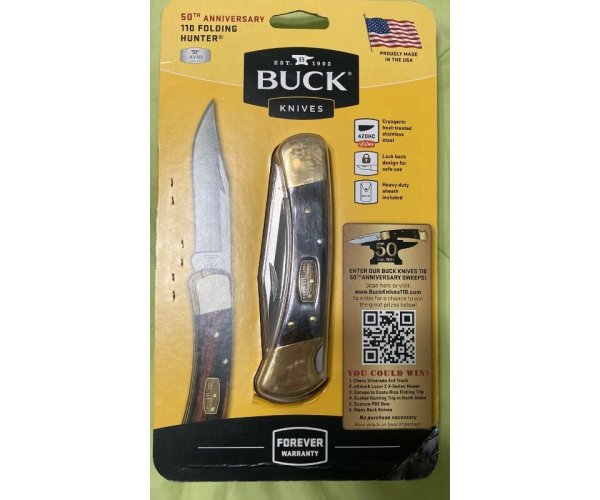 Buck 110 Folding Hunter 50th Anniversary Edition NOS NIP