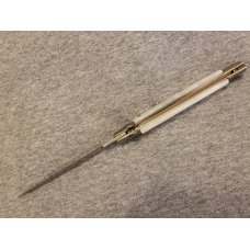 *NEW* 11" Frank Beltrame White Pearlex Italian Stiletto w/ KRISS Blade