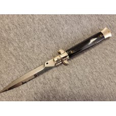 *NEW* 9" LATAMA PICKLOCK FLATGUARD B/W Horn Scales Italian Stiletto *NEW* 9" LATAMA PICKLOCK FLATGUARD B/W Horn Scales Italian Stiletto