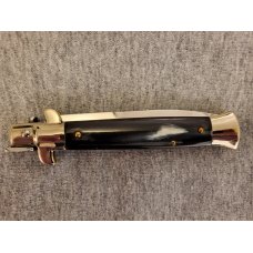 *NEW* 9" LATAMA PICKLOCK FLATGUARD B/W Horn Scales Italian Stiletto *NEW* 9" LATAMA PICKLOCK FLATGUARD B/W Horn Scales Italian Stiletto