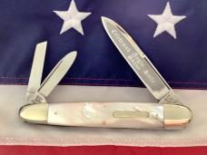 Vintage Bulldog Brand 3 Blade Celebrated Angelo Saxon Knife Whittler w Fiery Mother of Pearl Handles Vintage Bulldog Brand 3 Blade Celebrated Angelo Saxon Knife Whittler w Fiery Mother of Pearl Handles