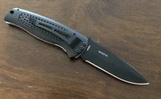 Smith & Wesson dual action black baby S.W.A.T. knife - SW2001B- 440 Steel plain edge blade
