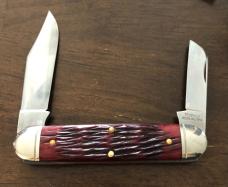 2017 AAPK Club Knife - 3 3/4" Churchill - Rust Red Jigged Bone- 1095 Steel Blades 2017 AAPK Club Knife - 3 3/4" Churchill - Rust Red Jigged Bone- 1095 Steel Blades