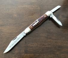 2013 AAPK Club Knife - 3 3/8" Swell Center Whittler - Autumn Gold Jigged Bone- 1095 Steel Blades 2013 AAPK Club Knife - 3 3/8" Swell Center Whittler - Autumn Gold Jigged Bone- 1095 Steel Blades