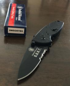 Smith & Wesson S.O.R.T. knife - SWSORTBS - Black Coated Partially Serrated Blade Smith & Wesson S.O.R.T. knife - SWSORTBS - Black Coated Partially Serrated Blade
