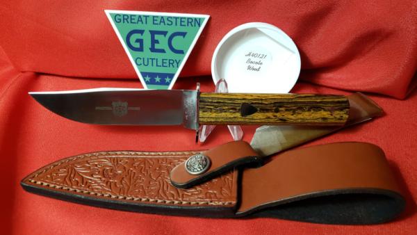 Great Eastern Cutlery Bocote Wood Fixed Blade Hunter H40121 with GEC Sheath New, Mint in tube, NICE!