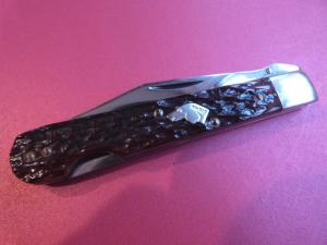 KA-BAR Dogs Head Swing Guard Knife Brown Bone Mint