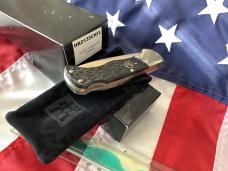 J A Henckels (HK-135-CHFL) Folding Hunter Pocket Knife with Nice Grey Chipped Flint Handles -NOS