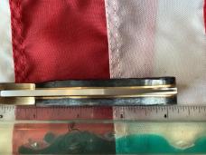 J A Henckels (HK-135-CHFL) Folding Hunter Pocket Knife with Nice Grey Chipped Flint Handles -NOS