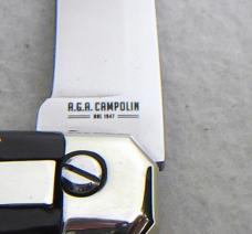 NEW 2022 AGA CAMPOLIN BARON 8" GENUINE BRAZILIAN HORN CAMPOLIN, ITALY W/BOX & LEATHER POUCH