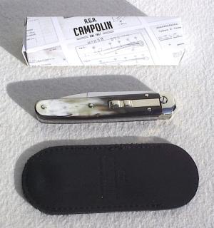 NEW 2022 AGA CAMPOLIN BARON 8" GENUINE BRAZILIAN HORN CAMPOLIN, ITALY W/BOX & LEATHER POUCH