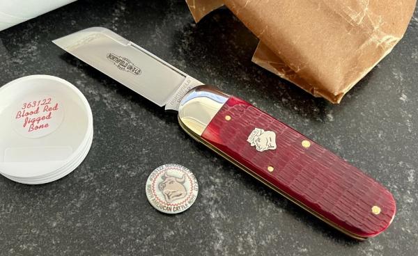 Great Eastern Cutlery Northfield 363122 Toenail Clipper, Blood Red Jigged Bone Handle, GEC 36, New 
