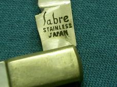 VINTAGE SABRE STAINLESS JAPAN MELON TESTER FRUIT FOLDING JACK POCKET KNIFE KNIVES OLD VINTAGE SABRE STAINLESS JAPAN MELON TESTER FRUIT FOLDING JACK POCKET KNIFE KNIVES OLD