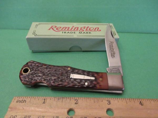 Remington 1984 Silver Bullet Delrin Handle Folding LockBack Pattern # R1173L