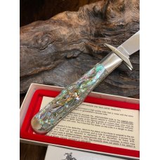 Winchester W21 18109 Turn Of The Century Commemorative Abalone Series Cheetah Lockback Knife #216 Winchester W21 18109 Turn Of The Century Commemorative Abalone Series Cheetah Lockback Knife #216