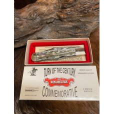 Winchester W21 18109 Turn Of The Century Commemorative Abalone Series Cheetah Lockback Knife #216 Winchester W21 18109 Turn Of The Century Commemorative Abalone Series Cheetah Lockback Knife #216