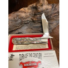 Winchester W21 18109 Turn Of The Century Commemorative Abalone Series Cheetah Lockback Knife #216 Winchester W21 18109 Turn Of The Century Commemorative Abalone Series Cheetah Lockback Knife #216