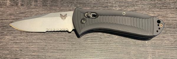 Benchmade 5000SBK Presidio Auto Knife, 154CM Black Combo Blade