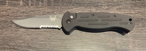 Benchmade A.F.O. Automatic Black Blade Combo Edge w/ Safety - 9050SBK