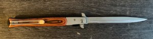 TAC FORCE LARGE WOOD BIG BOY STILETTO POCKET KNIFE
