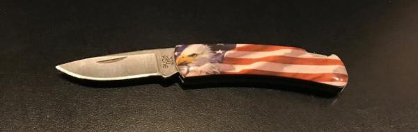 Vintage 2001 Buck 525 Gent "American Eagle" Lockback + Pouch