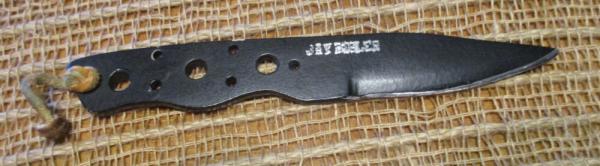 “JAY BIGLER” black, all-metal fixed blade knife