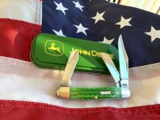 Case xx Stockman w/ John Deere Shield and John Deere Green Handles -NOS Case xx Stockman w/ John Deere Shield and John Deere Green Handles -NOS