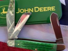 Case xx Stockman w/ John Deere Shield and John Deere Green Handles -NOS Case xx Stockman w/ John Deere Shield and John Deere Green Handles -NOS