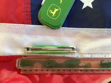 Case xx Stockman w/ John Deere Shield and John Deere Green Handles -NOS Case xx Stockman w/ John Deere Shield and John Deere Green Handles -NOS