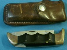 VINTAGE KERSHAW KAI JAPAN 1050 HUNTING SKINNING LOCKBACK FOLDING FIELD POCKET KNIFE KNIVES SHEATH