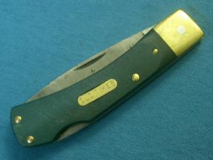VINTAGE SCHRADE USA 5OT OLD TIMER GREEN LOCKBACK FOLDER HUNTING SKINNING FOLDING POCKET KNIFE KNIVES