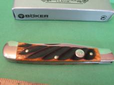 Boker Tree Brand Limited Edition Wash Board Brown Bone Trapper Pattern # 2526 WBB