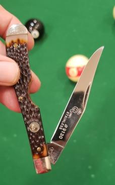 Vintage Queen Steel #9130 USA, Nice Jigged Delrin Handles, Easy Open Knife, Q82 Vintage Queen Steel #9130 USA, Nice Jigged Delrin Handles, Easy Open Knife, Q82