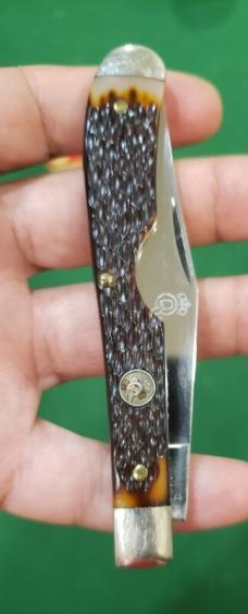 Vintage Queen Steel #9130 USA, Nice Jigged Delrin Handles, Easy Open Knife, Q82 Vintage Queen Steel #9130 USA, Nice Jigged Delrin Handles, Easy Open Knife, Q82