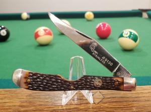 Vintage Queen Steel #9130 USA, Nice Jigged Delrin Handles, Easy Open Knife, Q82
