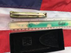 J A Henckels (HK-135-GP) Folding Hunter Pocket Knife with Nice Green Bone Handles -NOS +Orig Box J A Henckels (HK-135-GP) Folding Hunter Pocket Knife with Nice Green Bone Handles -NOS +Orig Box