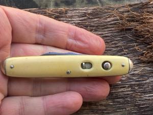 EARLY SCHRADE CUT CO WALDEN NY DOUBLE PUSH BUTTON SWITCHBLADE