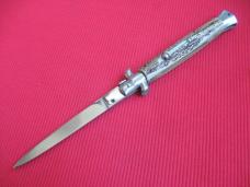 Vintage B Rostfrei Italian 1970's 11" STAG Stiletto Switchblade Knife. Vintage B Rostfrei Italian 1970's 11" STAG Stiletto Switchblade Knife.