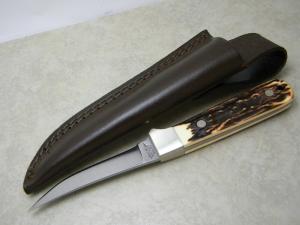 Schrade + USA 164UH Staglon Uncle Henry Badger Fixed Blade Sheath Knife in Box