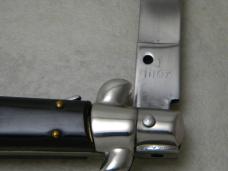 INOX 11" Bolster Lock Italian Horn Stiletto Switchblade Knife
