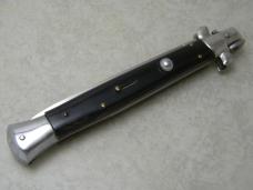 INOX 11" Bolster Lock Italian Horn Stiletto Switchblade Knife