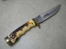 Uncle Henry Schrade + USA 153UH Staglon Super-Sharp Golden Spike Fixed Blade Sheath Knife in Box