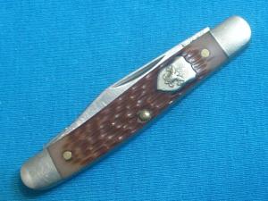 CAMILLUS NEW YORK USA SMALL BOY SCOUT JIGGED DELRIN LINERLOCK FOLDING POCKET PEN JACK KNIFE KNIVES