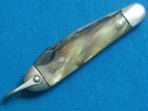 VINTAGE FANCY UNMARKED EASY OPEN SWELL END JACK FOLDING POCKET KNIFE KNIVES OLD